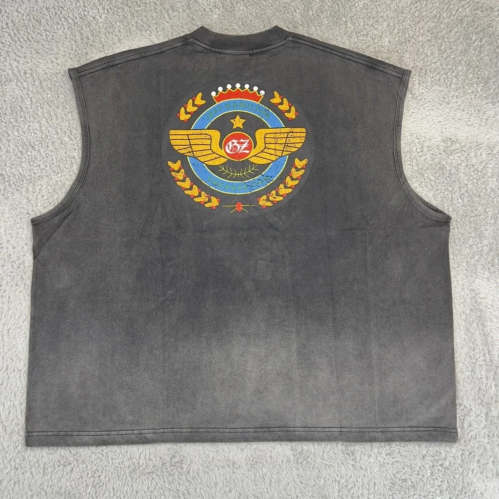 CHRISLV Shirt Mens L Gray Sleeveless Sneakercon Jeff Hamilton Graphic Streetwear
